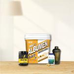 MDB EGG ALBUMEN-2KG|OUTX CREATING-250G|GNC FISH OIL|FREE SHAKER COMBO