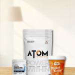 ATOM WHEY 2KG|WELLCORE CREATINE 100G|WELLEX PEANUT BUTTER 500G COMBO